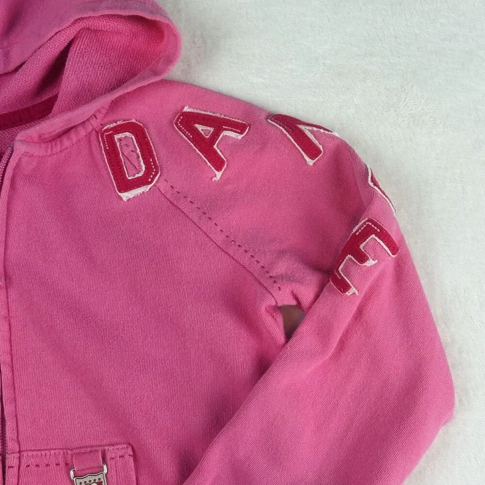 Vintage Y2K Limited Too Full Zip Hoodie Girls 10 Pink DANCE Balletcore Barbie